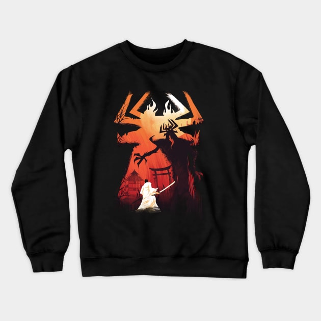 The Great Battle Crewneck Sweatshirt by DANDINGEROZZ